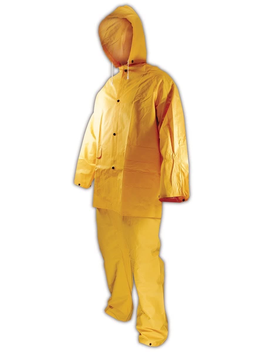 MAGID RainMaster PVC 3-Piece Rainsuit with Jacket, Hood and Pants
