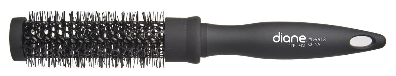 Diane 1 Inch Round Thermal Charcoal Soft Touch Brush