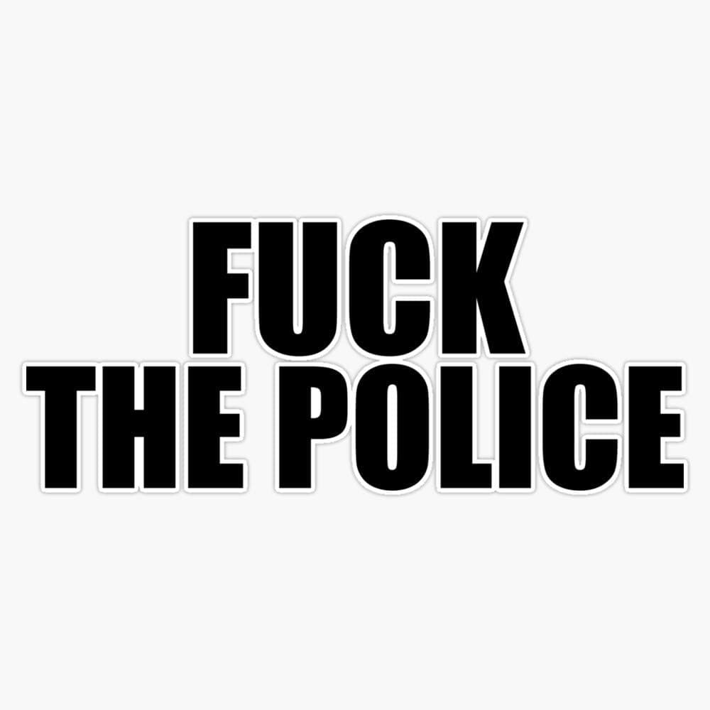Fuck The Police Sticker Vinyl Waterproof Sticker Decal Car Laptop Wall Window Bumper Sticker 5"