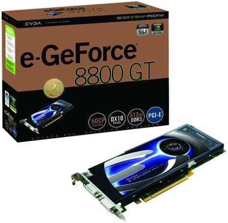 EVGA 512-P3-N801-AR e-GeForce 8800 GT 512MB DDR3 PCI-E 2.0 Graphics Card