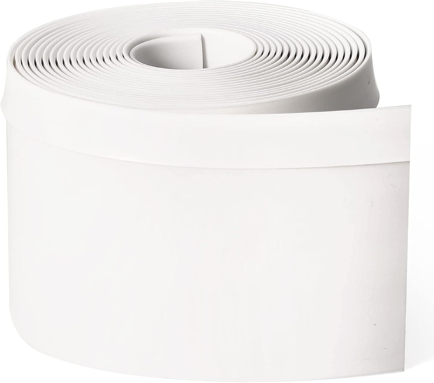 Pllieay 4” Flexible Wall Baseboard Molding Trim, 16.4Ft White Flexible Molding Trim Wall Trims Viny Baseboard Molding for Home Decor Bedroom Kitchen Bathroom
