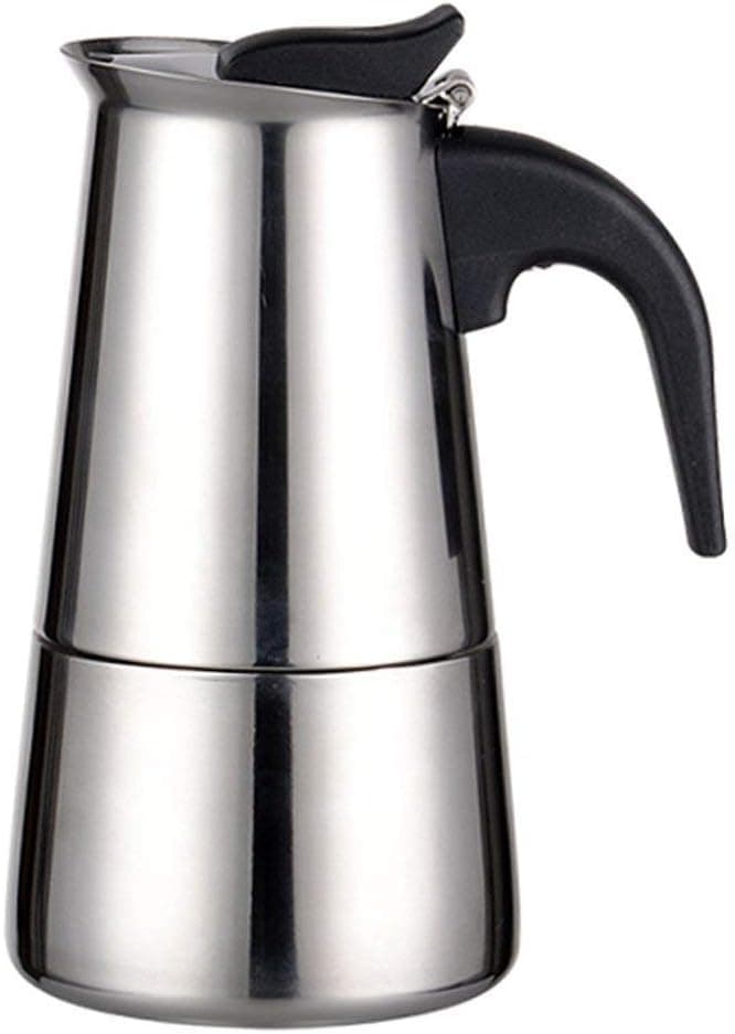 Generic 300 ML,6 little Cup Stainless Steel Italian Moka Espresso Stovetop Espresso Pots For Use On Gas Electric And Ceramic Cooktops