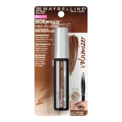 Maybelline Brow Precise Fiber Volumizer Mascara, 255 Soft Brown (Pack of 2)