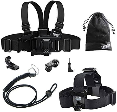 EEEKit Gift Pack For VTech Kidizoom Kid Action Cam/DROGRACE Children Kids Camera,Head Strap Mount,Junior Child Kid Chest Body Harness Mount,Storage Bag