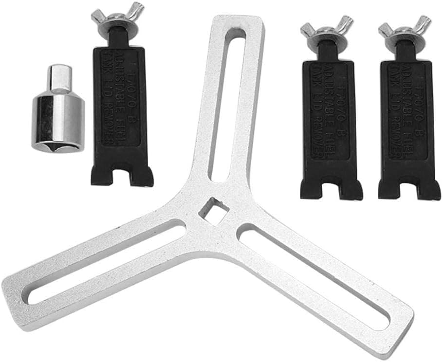 KIMISS 3 Jaw Fuel Tank Lid Wrench Spanner Adjustable Fuel Pump Send Unit Remover Installer Tool