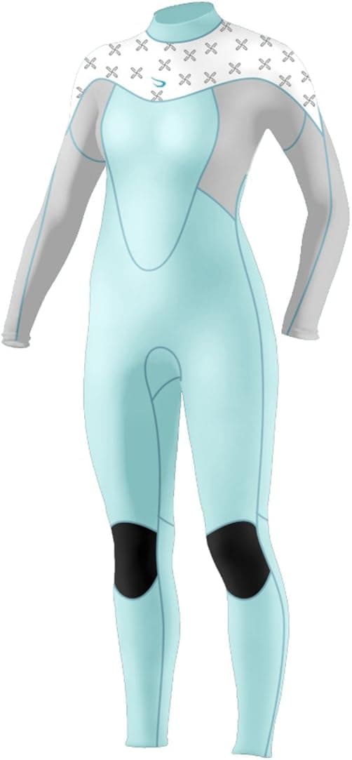 Micosuza Women Full Body Wetsuits with Premium 2mm Neoprene Long Sleeve Long Leg Back Zip for Diving Snorkeling Surfing Swimming