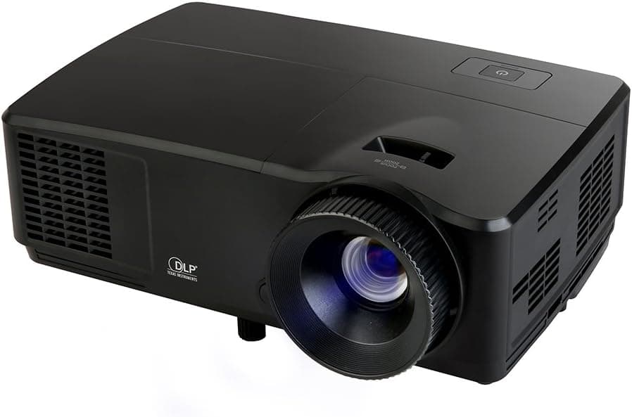 1080P 3D Projector 6000 Lumens 1920x1080P Native Resolution Projector Full HD for Education Business School Outdoor Film