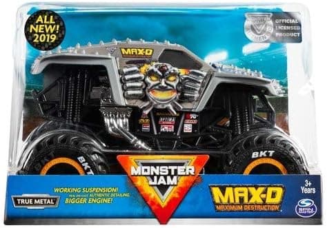 MJ New 2019 Monster JAM 1:24 Scale, Silver Maximum Destruction MAX-D