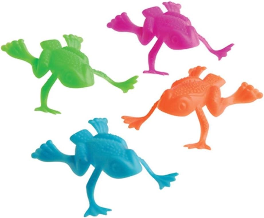 US Toy Jumping Frog Toy (Lot of 36), Assorted Color