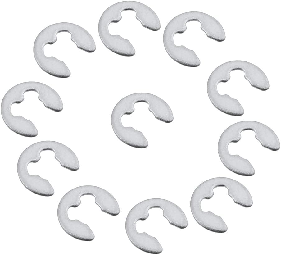 Hobbypark 100-Pack 1/8" E-Clips 2.5mm Fastener Sliver for HSP Redcat Team Associated Axial Traxxas Exceed RC Model Car Hardware Parts Replacement