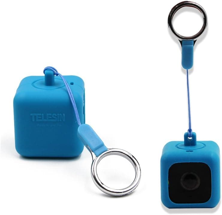 TELESIN Bumper Pendent Case for Polaroid Cube,Cube+ Action Lifestyle Cameras with Necklace Lanyard and Removeable Clip