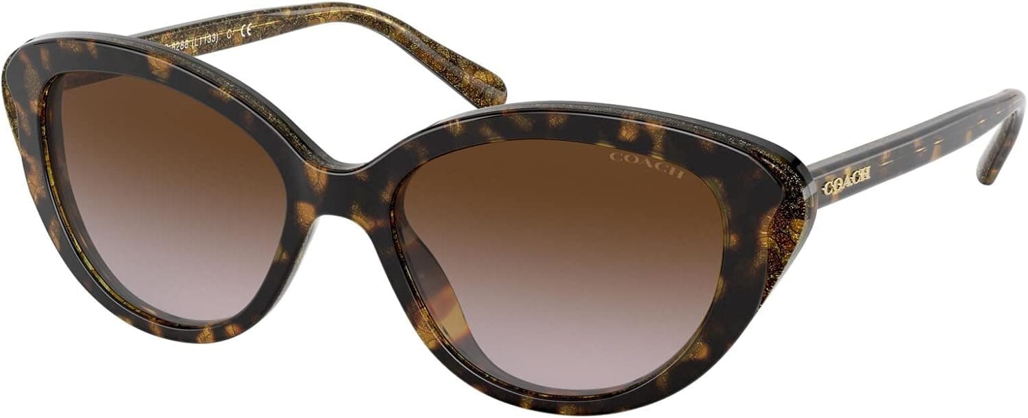 COACH Sunglasses HC 8288 558313 Tortoise Glitter Signature C