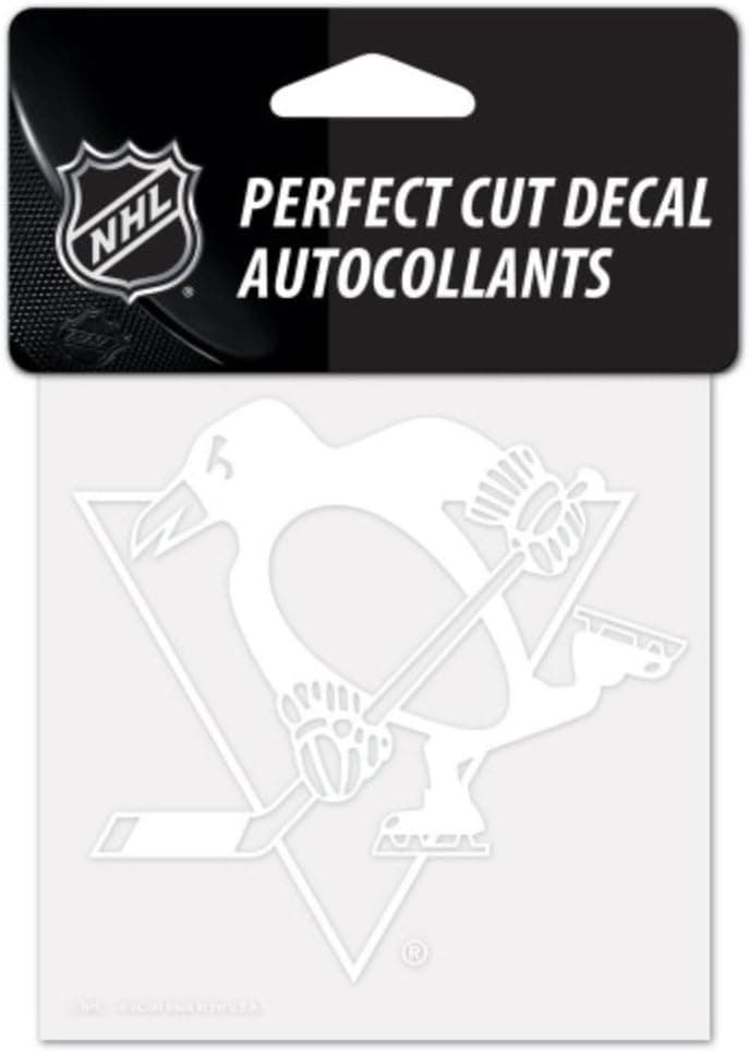 WinCraft NHL Pittsburgh Penguins 42324010 Perfect Cut Decal, 4" x 4", White