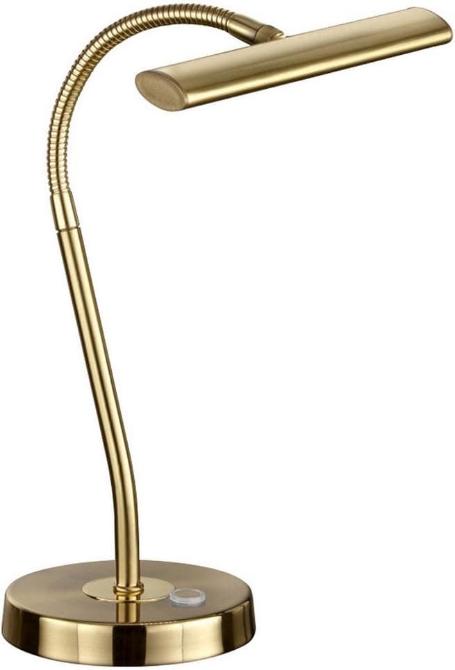 Arnsberg 579790108 Transitional LED Desk Lamp from Curtis Collection Finish, 7.00 inches, Brass Matte