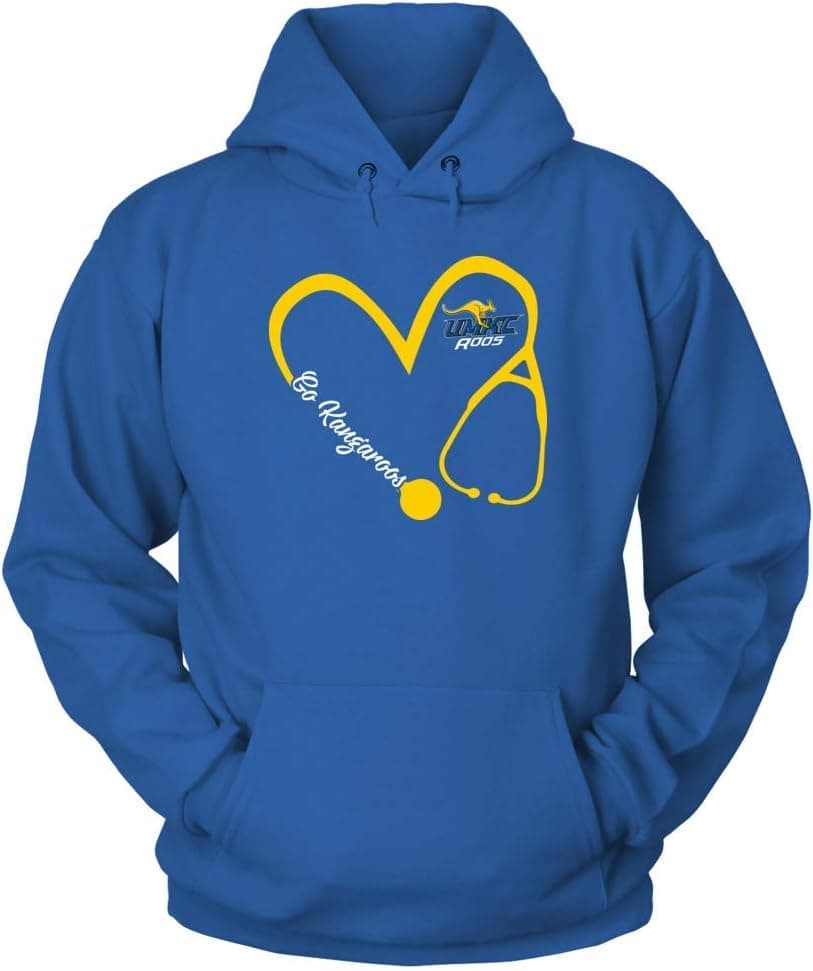 FanPrint UMKC Kangaroos Hoodie - Heart 3/4 - Nurse