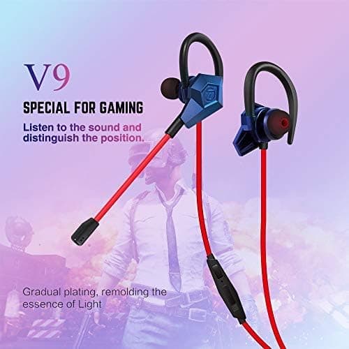 Soutege V9 in-Ear Wired Gaming Headphones with Detachable Mic Compatible with PS4,PSP, Xbox 360, Xbox One,Computers and cellphones. - Gradual Purple