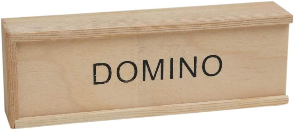 Mini Travel Set of 28 Dominoes in Wooden Storage Slide Box Educational Toys, Game Tiles, Fun Family Game, Gifts Idea for Kids Boy Girls Teens and Adult