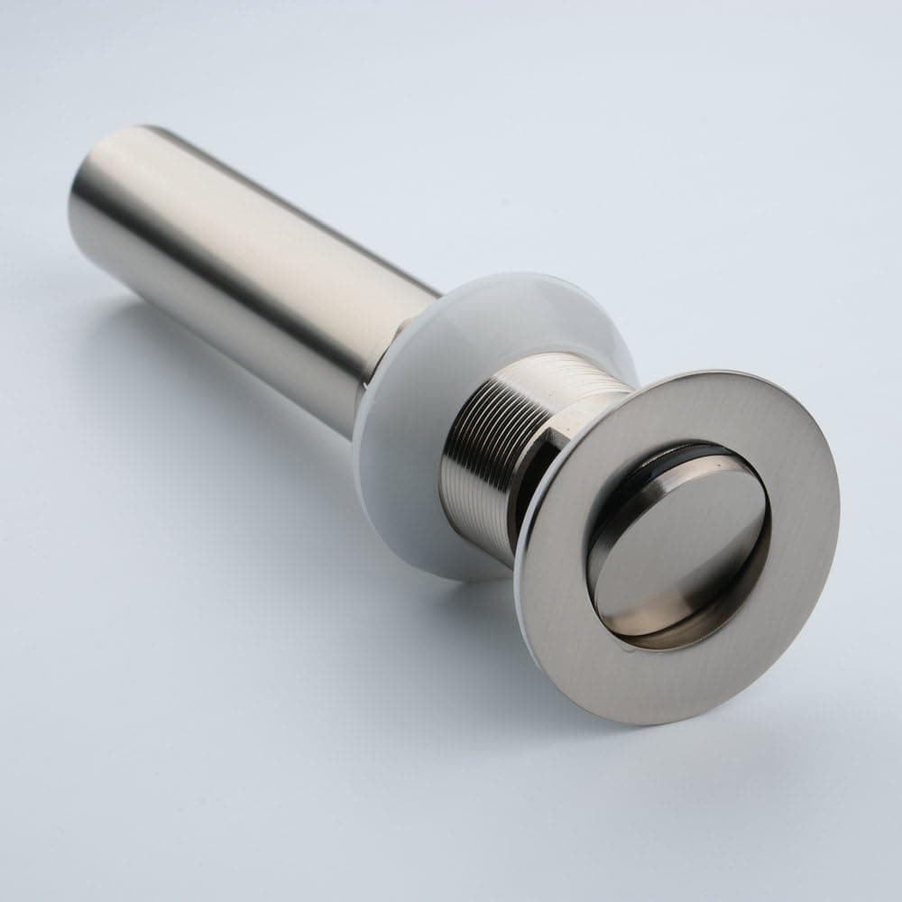 Hiendure® Stainless Steel Bathroom Sink Drains Flip-top with Overflow, Brushed Nickel