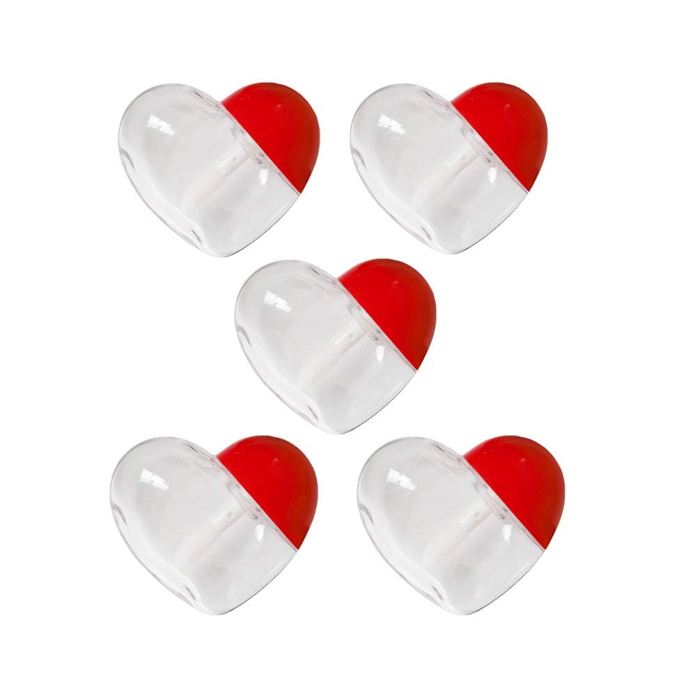 AKOAK 5 Pcs 5ml Empty Bottle of Heart-shaped Lip Gloss, Reusable, Creative and Lovely Handmade DIY Lipstick Box, Suitable for Girls to Use DIY Makeup