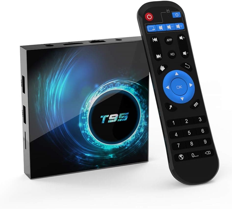 Android tv Box,T95 Android 10.0 tv Box Allwinner H616 Quadcore 4GB RAM 32GB ROM Mali-G31 MP2 GPU Support 6K 3D 1080P 2.4/5.0GHz WiFi BT5.0 10/100M Ethernet DLNA HDMI 2.0 H.265 Smart TV Box