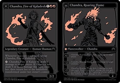 Magic The Gathering - Chandra, Fire of Kaladesh // Chandra, Roaring Flame (135/272) - Unique & Misc. Promos - Foil