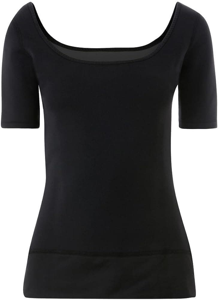 Zaggora Hottop Slimming Neoprene Weight Loss Tshirt, Womens, Black, XX-Large