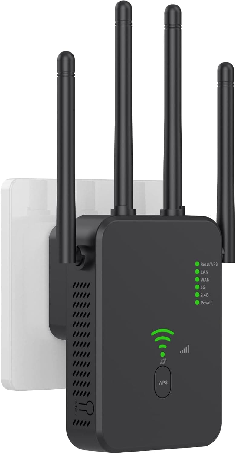 2022 The Latest WiFi Extender, WiFi Repeater, Covering an Area of up to 2640 Square Meters ft and 35+ Devices, 4 Antennas 360° Full Coverage, Home Internet Booster with Ethernet Port