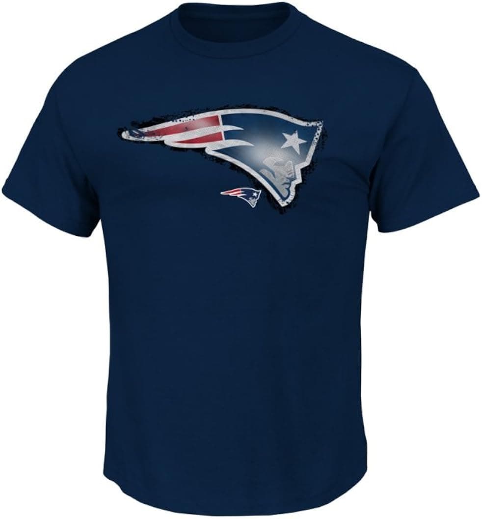 NFL New England Patriots Men's UVC Tee, Navy, X-Large