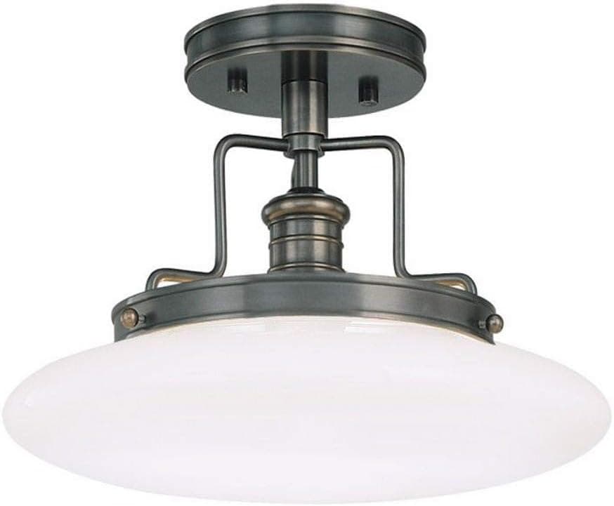 Hudson Valley Lighting 4202-OB Beacon - One Light Semi Flush Mount - 12 Inches Wide by 9 Inches High, Finish Color: Old Bronze