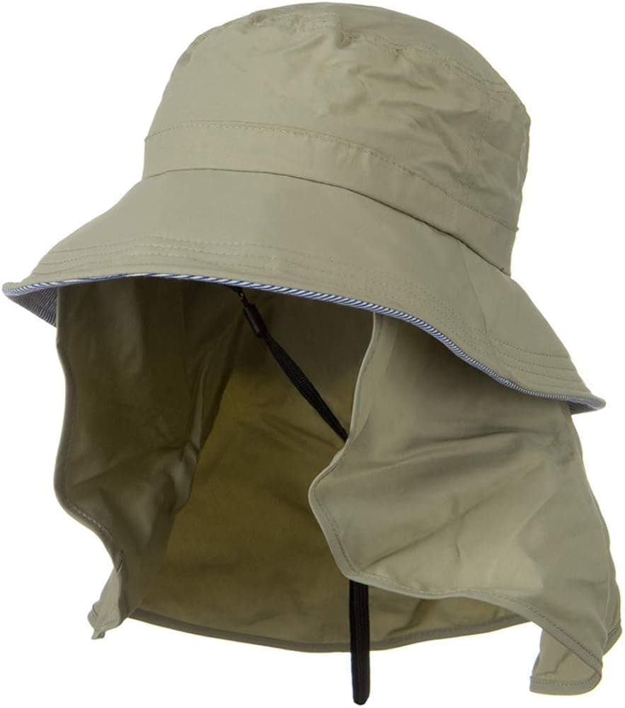 Juniper UV 50+ Talson Removable Flap UV Bucket Hat - Khaki