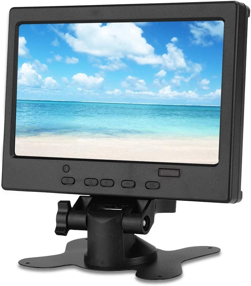 Wendry 7 Inch Monitor,1080P HDMI Computer Monitor,16:9 LED Backlight Display for Raspberry Pi,Portable VGA AV HDMI Computer Screen with Stand for Car Display, CCTV,TFT LCD Full HD Monitor