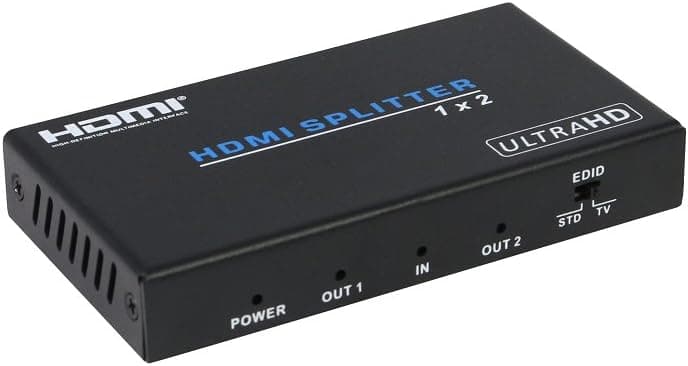Revesun 1x2 HDMI Splitter 1 in 2 out 1080p HDCP 2.2 4k2k Ultra High Definition Splitter HDMI Box DVI 1.0 3D