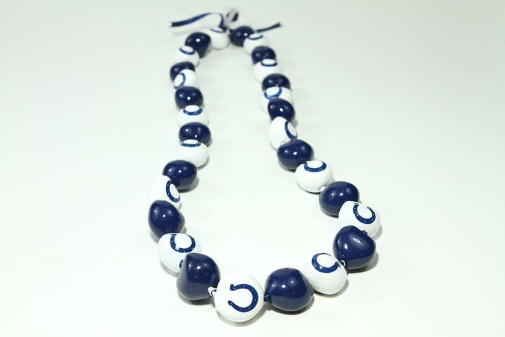 NFL Indianapolis Colts Go Nuts Kukui Nut Lei Necklace