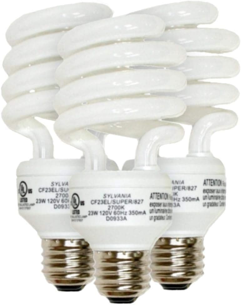 Sylvania 26354 - CF23EL/SPIRAL/827/RP3 (3-PACK) Twist Medium Screw Base Compact Fluorescent Light Bulb