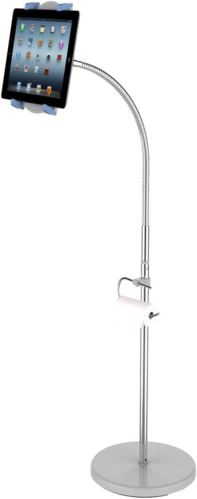 Loctek Height Adjustable Floor Tablet Holder PAD Pedestal Stand Mount for 7-12" Tablets (X9)
