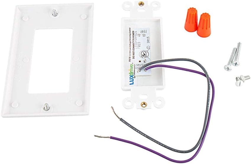 LuxDrive 0-10V LED Dimmer - Vertical Slider Wall Mount Control