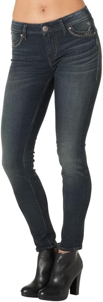Silver Jeans Co. Women's Suki Mid Rise Skinny Jeans Legacy