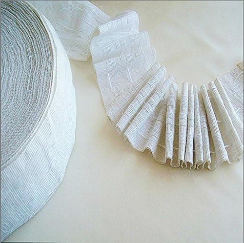 WPKIRA Curtain Accessory 70mm Wide 3 Pockets Standard Pencil Pleat Header Curtain Tape for Pleat Tape Top Curtains, 65.6 Feet Length/Pack
