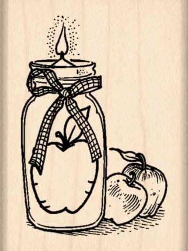 Stamps by Impression Spiced Apple Candle Rubber Stamp