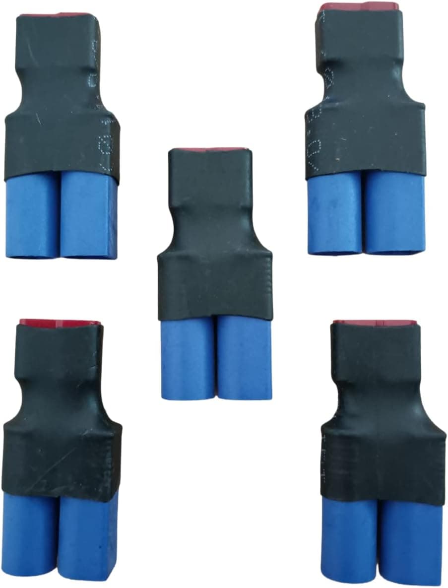 LinsyRC 5-Pack Deans T Plug Female Connector to EC5 Male Connector No Wire Adapter for RC LiPo Battery FPV DIY Models