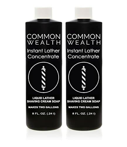 Common Wealth Instant Liquid Hot Lather Machine Concentrate Barber Shaving Cream Soap 2 8oz Bottles