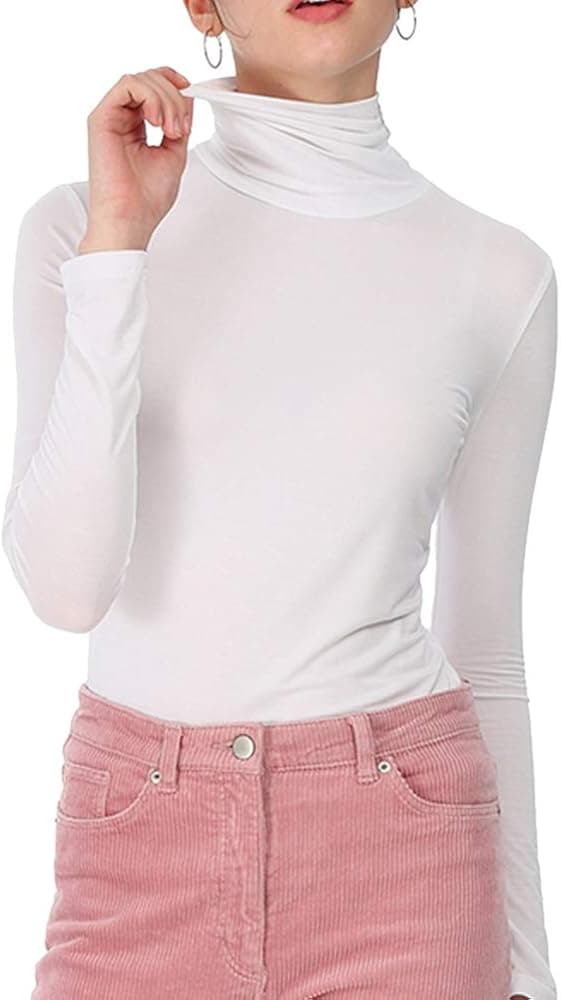 Women's Thermal Turtleneck Top Slim Fit Layer Ultra Soft