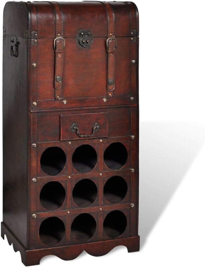 HLLNME Globe Bar Wine Stand Atlas Design 16.5"x16.5"x33.5"