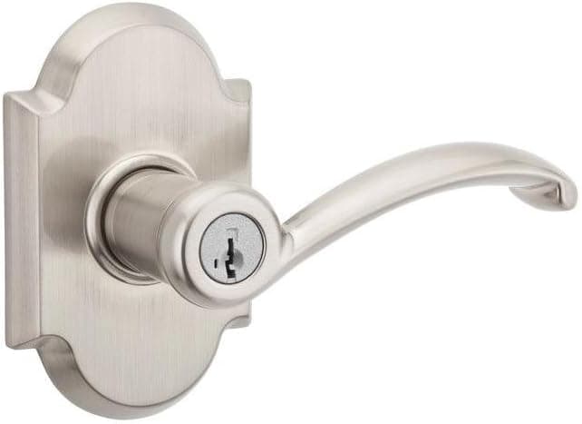 Kwikset Austin Series Keyed Entry Door Lever Set Featuring SmartKey Tec 740AUL 15 SMT 6AL RCS 740AUL-S, Satin Nickel