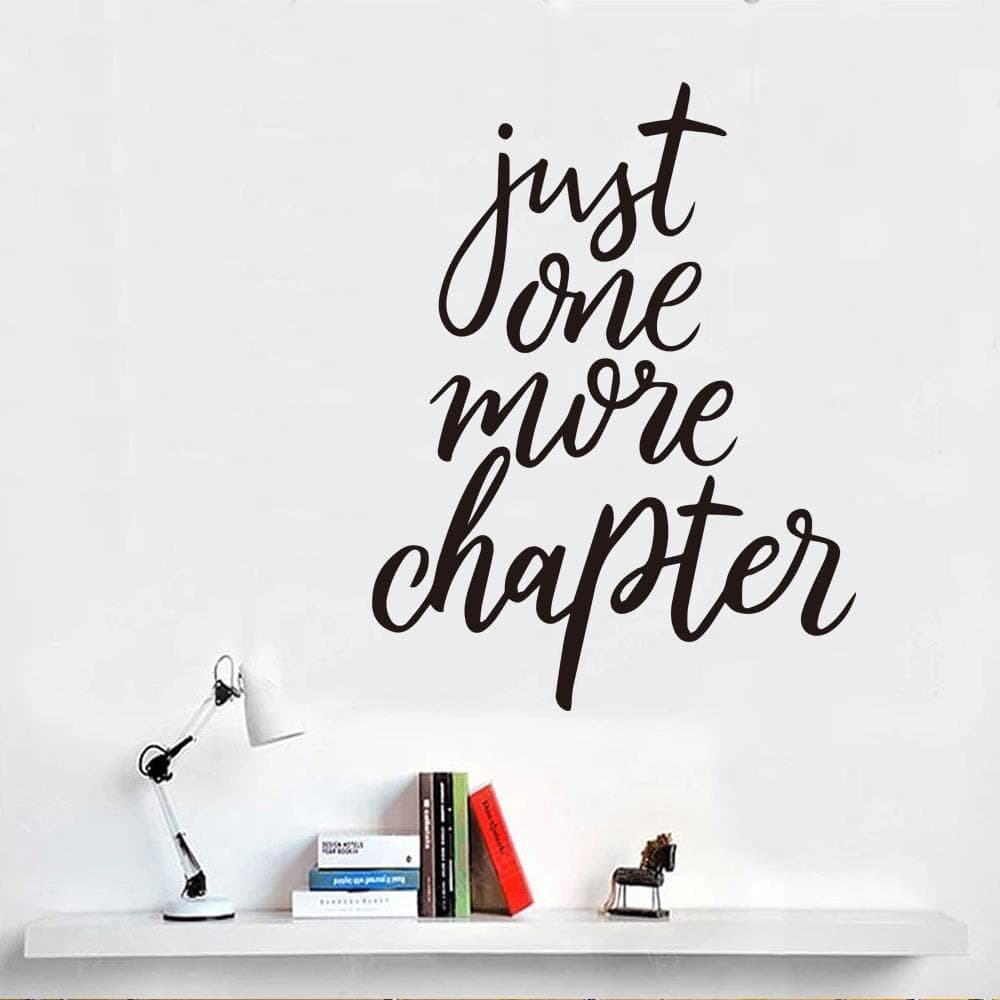 Summerjokes Funny Inspirational Wall Stickers Decals, Vinyl Wall Stickers for Reading Lovers, Reading Wall Art Book Stickers Library Family Living Room Study Room Cafe School Wall Decoration