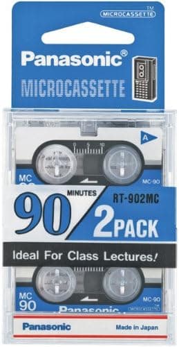 PANASONIC 90 MINUTE MICRO CASS TAPE 2 PACK