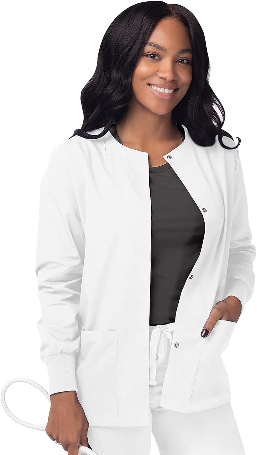 Sivvan Scrubs for Women - Front Snap Warm - Up Jacket