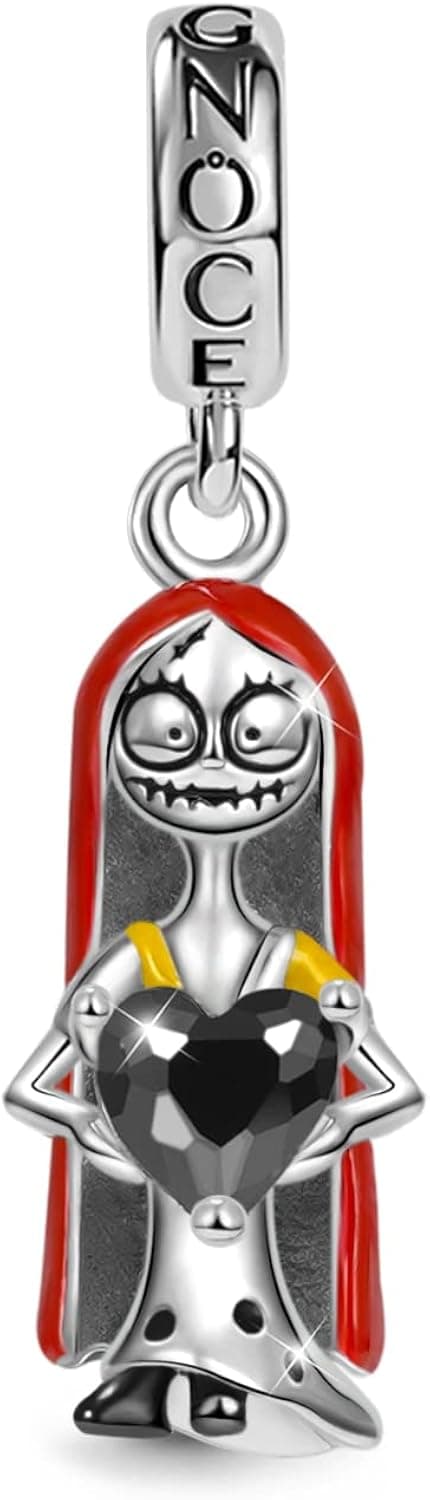 GNOCE Jack&Sally Embrace Love Pendant Charm 925 Sterling Silver Dangle Skulll Charms For All Bracelet Necklace Christmas Gift For Women Girls…