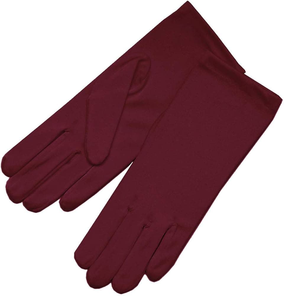 ZAZA BRIDAL 4-Way Stretch Matte Satin Dress Gloves Wrist Length 2BL