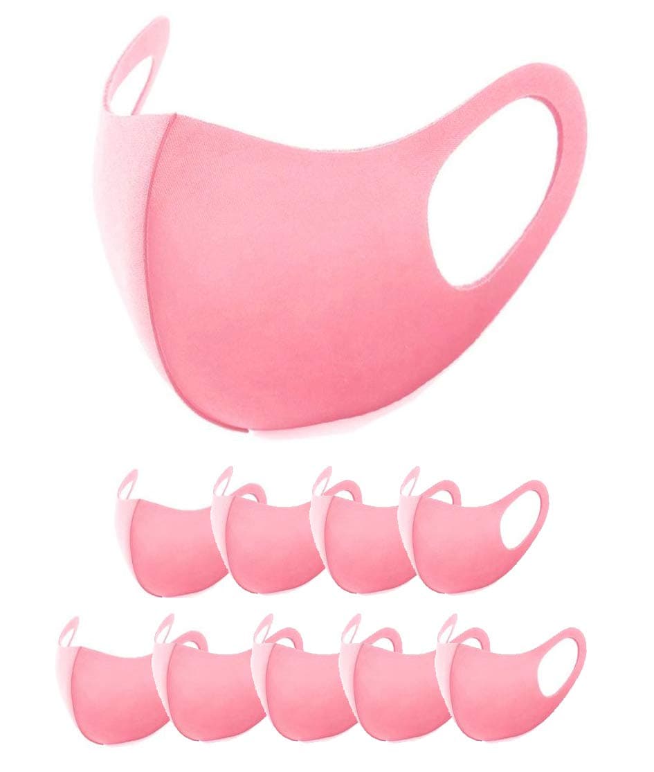 Mouth Face_ Reusable Washable, Pack 10_Pink